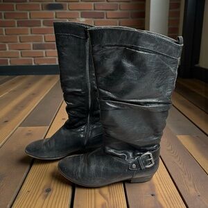 ALDO VINTAGE Black Slouchy Tall Riding Boots Women’s Size 7 Indie Sleaze